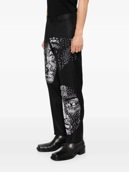 Kalhoty Kidsuper s perlami černé