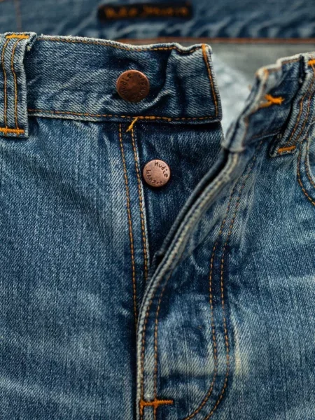 Blugi Nudie Jeans albastru