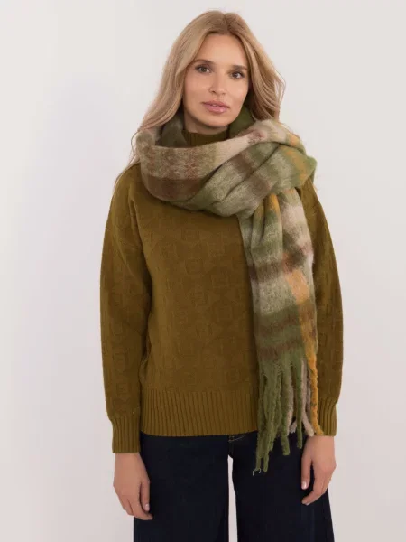 Szal Wool Fashion Italia khaki