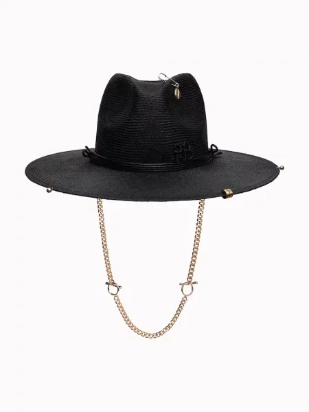 RUSLAN BAGINSKIY Klobuk Fedora Hat črna