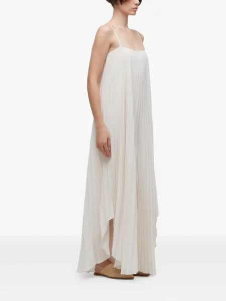 Kombinezon Osklen plisowany na ramiączkach biały