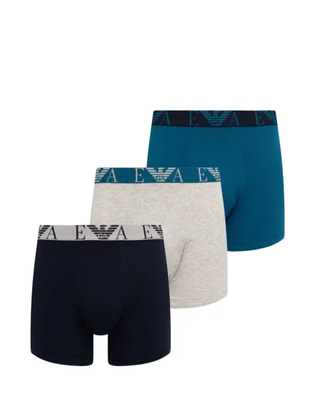 Boxeri Emporio Armani cu autograf albastru
