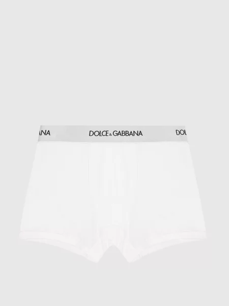Дитячий набір білих трусів-боксерів з логотипом Dolce&gabbana білий