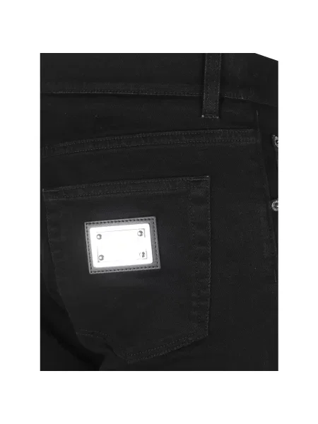 Skinny jeansy skinny Dolce And Gabbana z 5 kieszeniami czarne