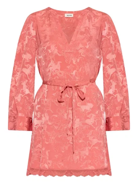 Rochie Zadig&voltaire cu decolteu în V de costum roz