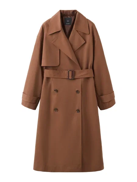 MANGO Palton de primăvară-toamnă DELHI caramel maro