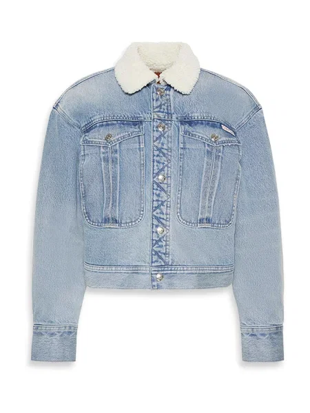 Calvin Klein Jeans Geacă de primăvară-toamnă denim albastru