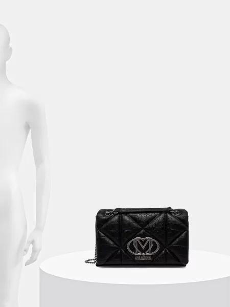 Кожаная сумка через плечо Love Moschino