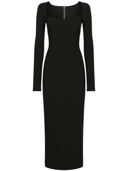 Rochie maxi Dolce & Gabbana până la genunchi de costum negru
