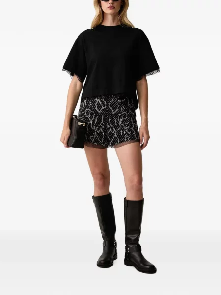 Bluză Allsaints din dantelă negru
