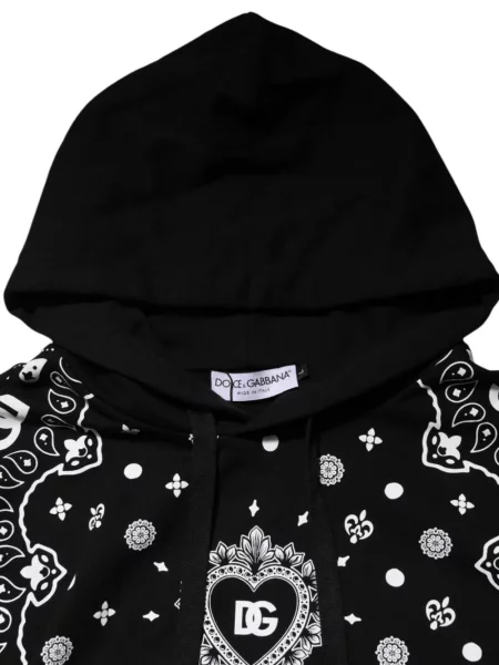 Hanorac cu glugă Dolce & Gabbana cu imagine negru