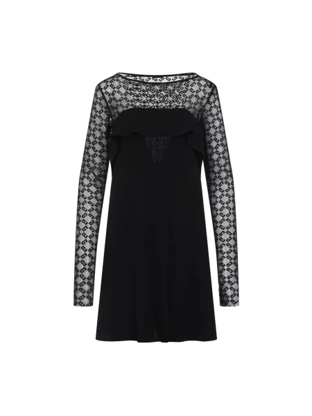 Sukienka Givenchy z długim rękawem z dżerseju elegancka czarna