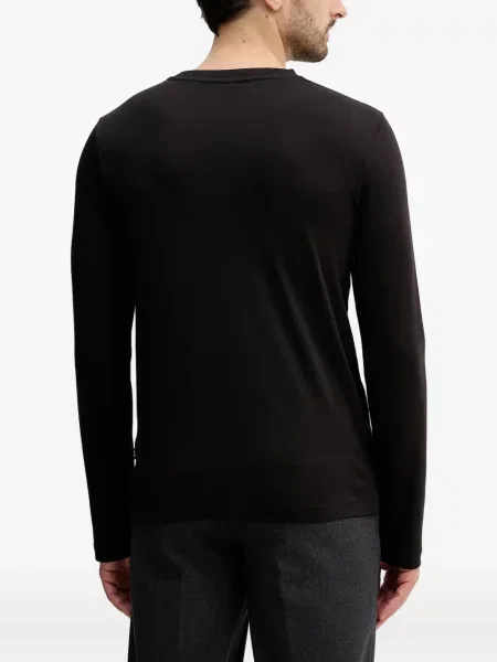 Lung tricou Joop! cu broderie negru
