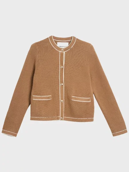 Трикотажний кардиган Gant бежевий