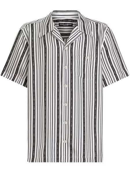 Cămașă Dolce & Gabbana cu dungi alb