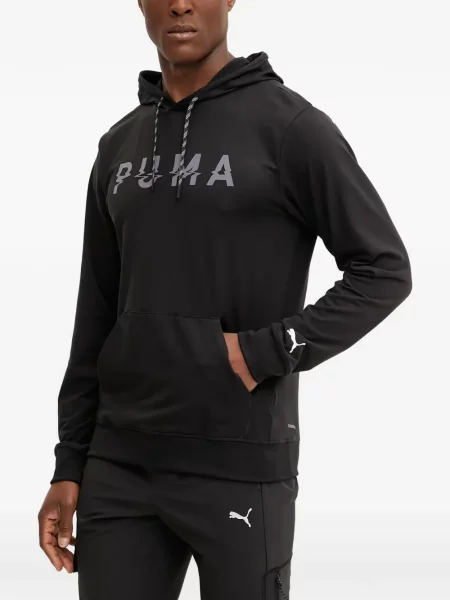 Hanorac cu glugă Puma cu imagine negru