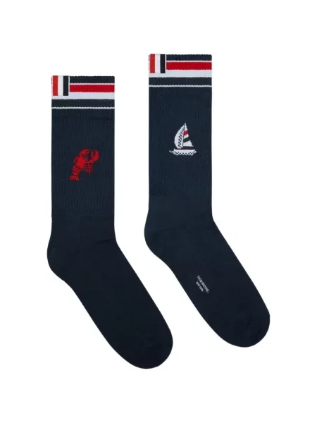 Șosete Thom Browne cu dungi albastru