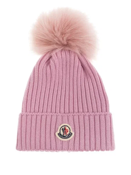 Czapka dziecięca Moncler Enfant różowa