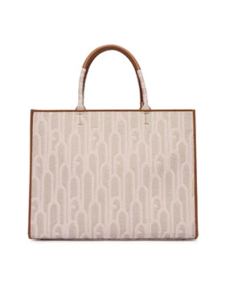 FURLA Shopper torba OPPORTUNITY / pastelno zelena / roza bež