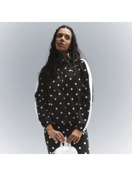 PUMA bluza dresowa oversize T7 w groszki Odzież S czarny