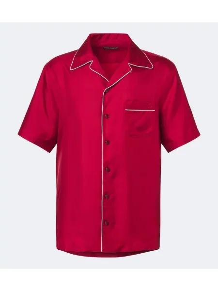 Cămașă Dolce&gabbana din satin roșu