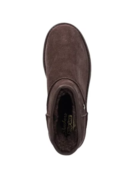 Chiloți Skechers din piele de căprioară maro