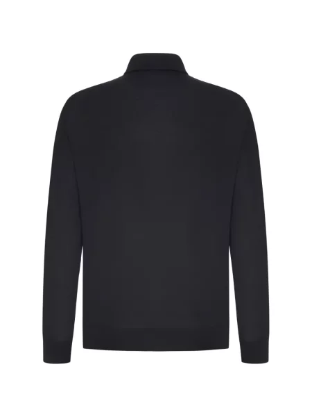 Lung tricou polo Zegna negru