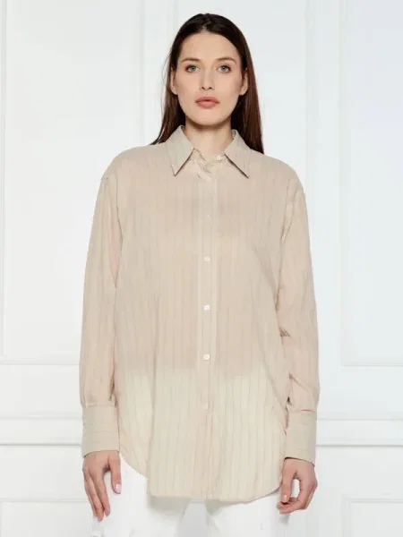 BOSS BLACK Cămașă Baredana | cu adaos de in negru