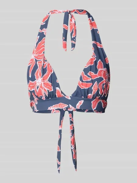 Góra od bikini z wiązaniem na szyi model Camolo' Barts niebieskie