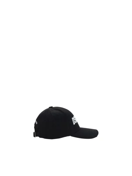 Czapka z daszkiem Dsquared2 z logo w miejskim stylu czarna