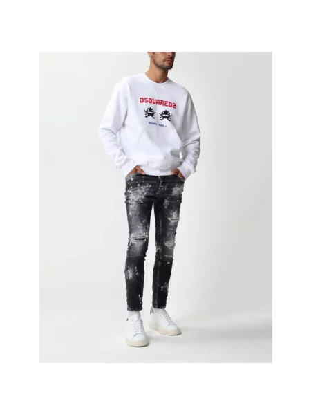 Bluza Dsquared2 z nadrukiem biała