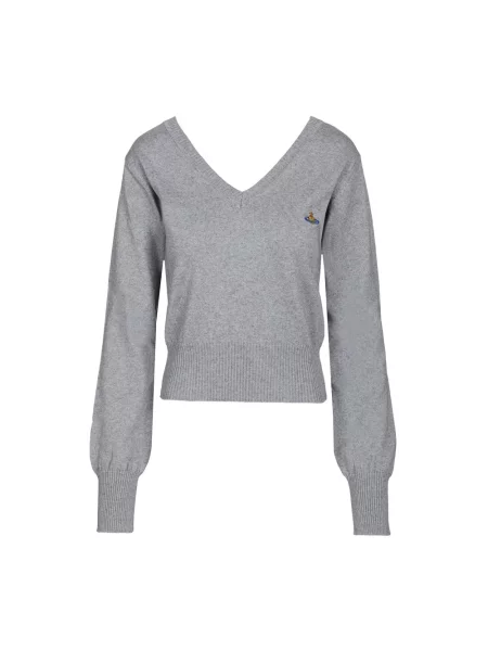 Dzianinowy sweter Vivienne Westwood szary