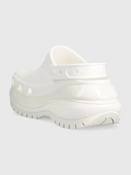 Crocs papucs Classic Mega Crush Clog női platformos fehér
