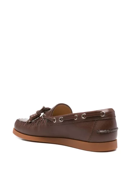 Bőr loafer Valentino Garavani barna