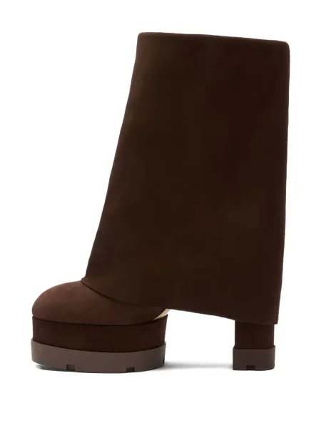 Botine Casadei cu platformă maro
