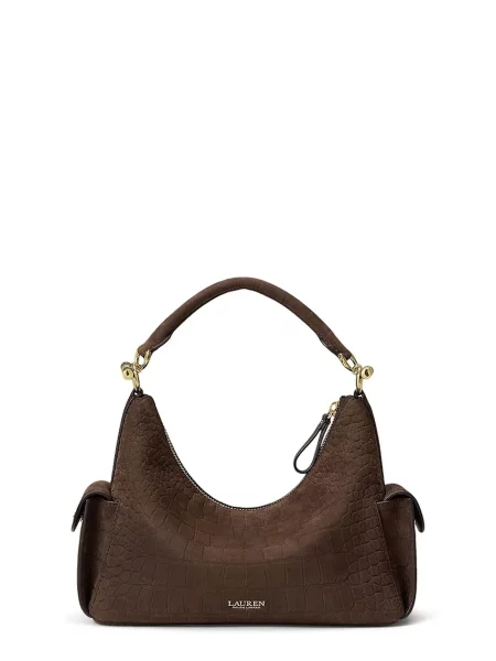 LAUREN RALPH LAUREN Ročna torba Temno rjava
