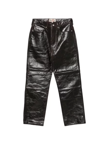 Pantaloni Stüssy din piele maro