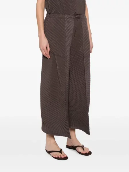 Pantaloni Issey Miyake plisate maro
