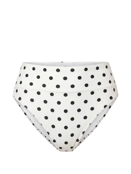 Bikini Nicholas cu talie înaltă cu buline alb