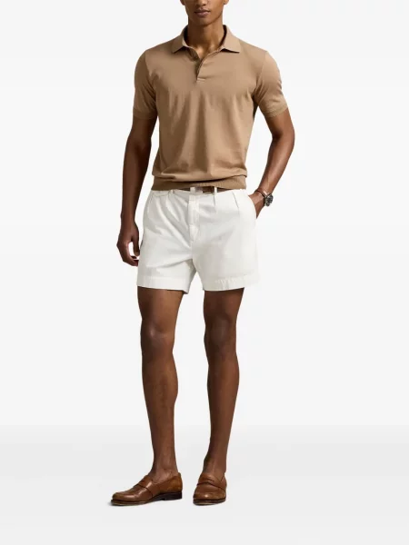 Дълго мрежеста тениска Polo Ralph Lauren с кръгло деколте зелено