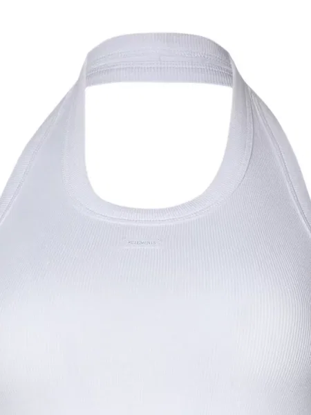 Top Vetements cu gât halter alb