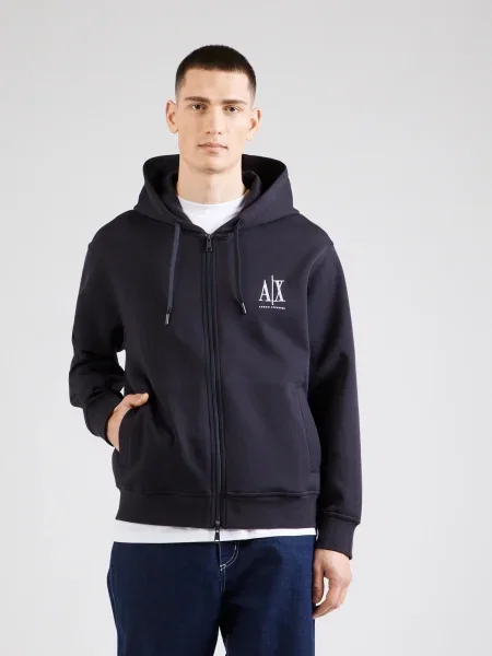 ARMANI EXCHANGE Hanorac albastru marin alb