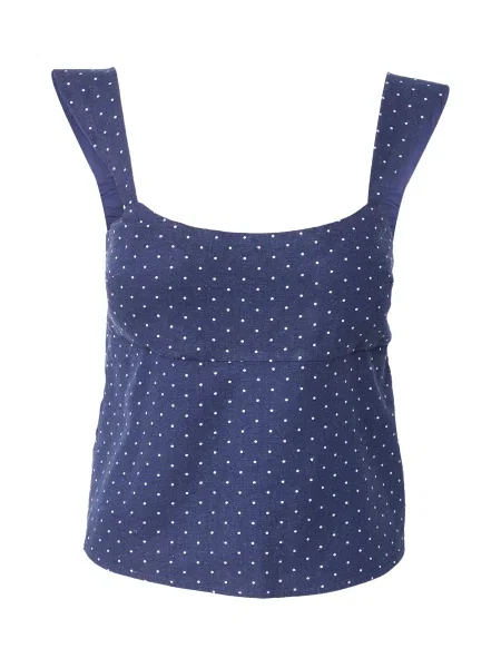 HOLLISTER Top bleumarin alb