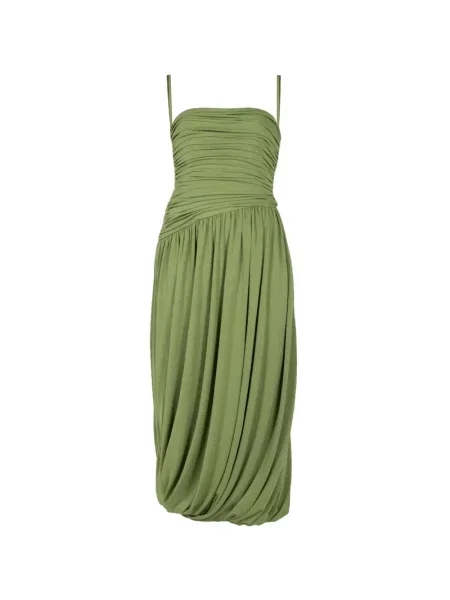 Rochie midi Cinq A Sept cu volane verde