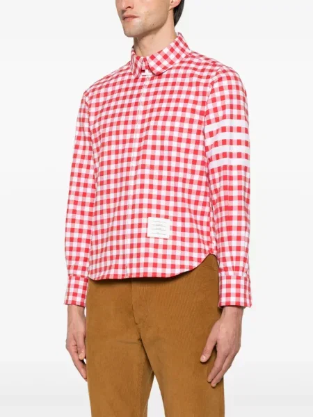 Košulja Thom Browne karirana od flanela crvena