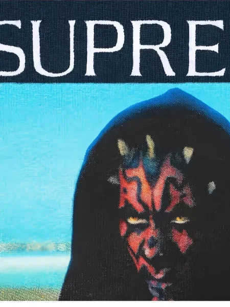 Hanorac cu glugă Supreme cu imagine albastru