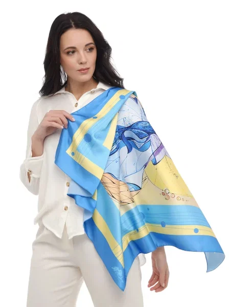 Платок Myscarf голубой