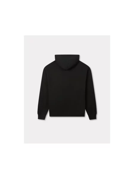Bluza z kapturem Kenzo w kwiatki z logo czarna