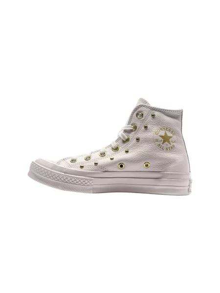 Pantofi Converse din piele cu tepi alb