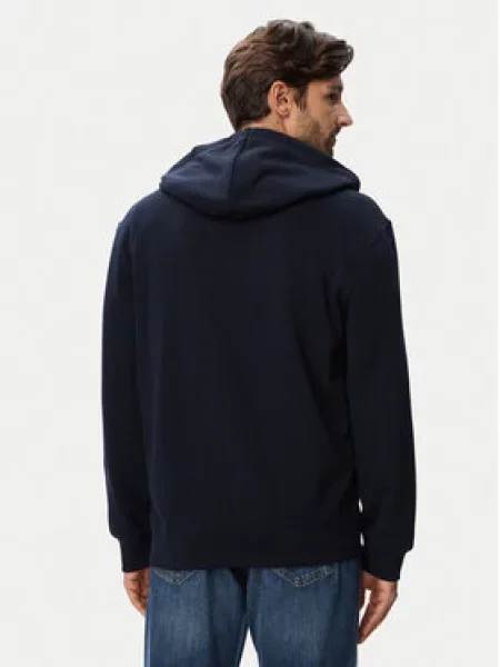 Guess Jeans dukserica na zakopčavanje sa kapuljačom muška plava